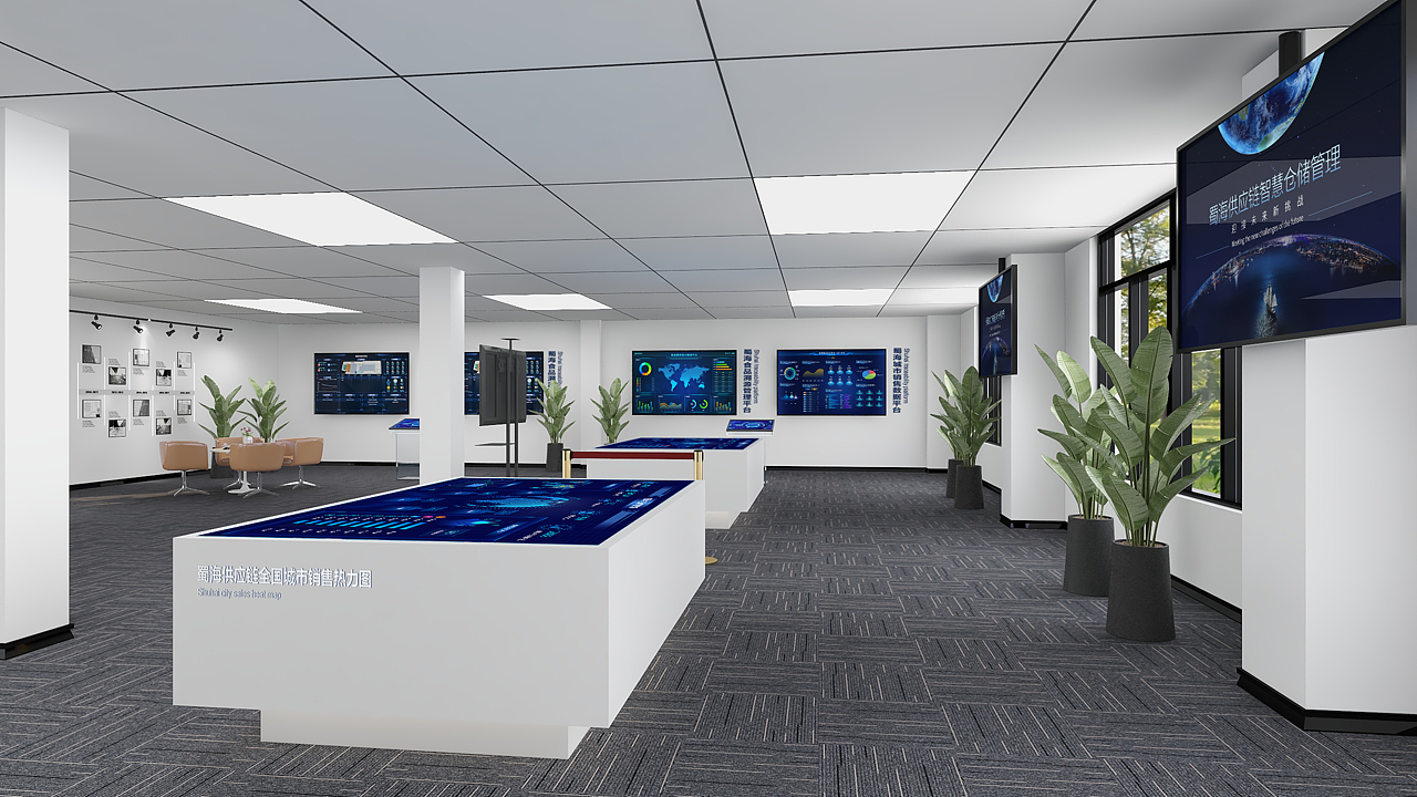 企业信息化数字展厅3D渲染设计（图ZMzE2NDM5OTcy） - 展陈设计 - 站酷设计师吃嗯陈陈原创素材 - 站酷ZCOOL