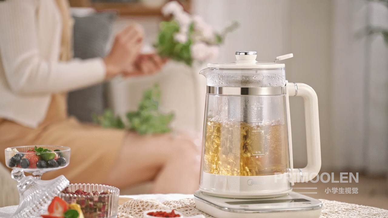 美的x小学生 |电商主图视频 双层养生壶（图ZMzEwMTY4NDYw） - 产品摄影 - 站酷设计师小学生视频号原创素材 - 站酷ZCOOL