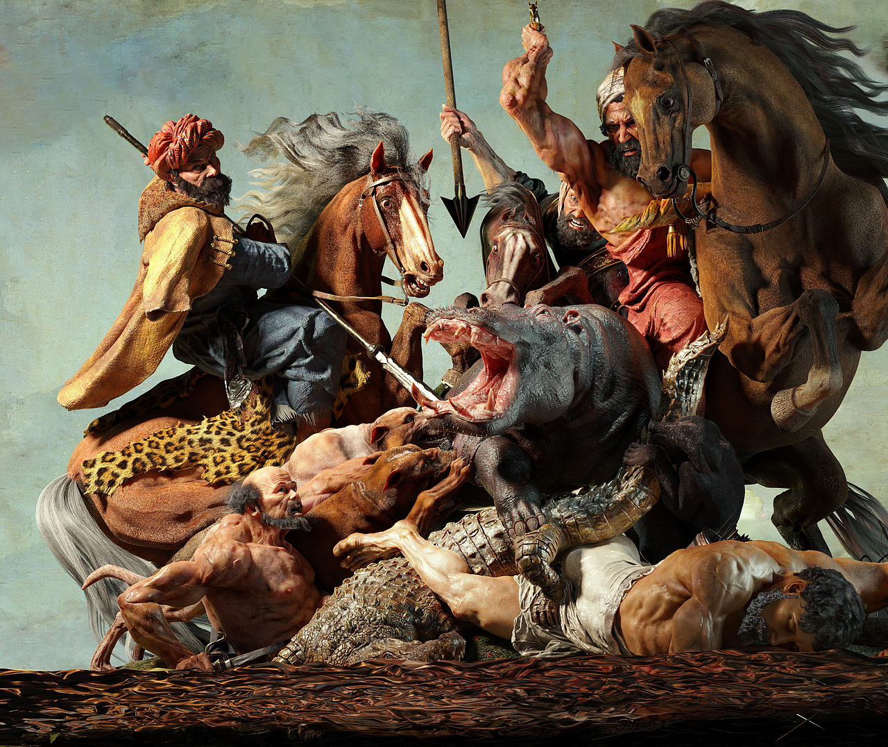 河马之猎（图ZMzQ3MTgzMjky） - 人物/生物 - 站酷设计师Bruce_LI666原创素材 - 站酷ZCOOL