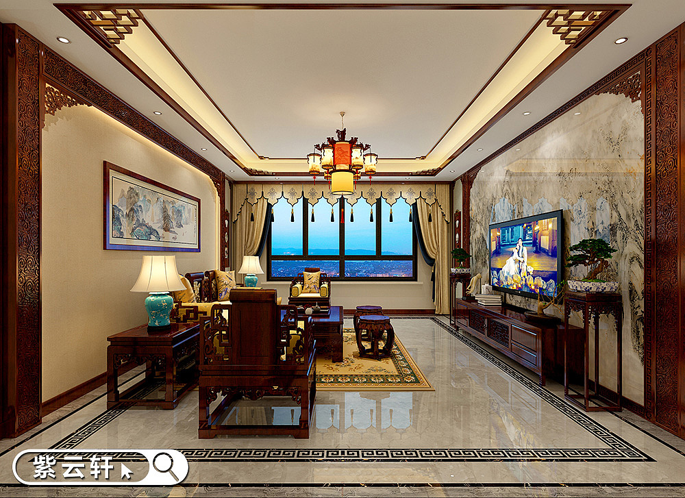 四合院中式装修 客厅