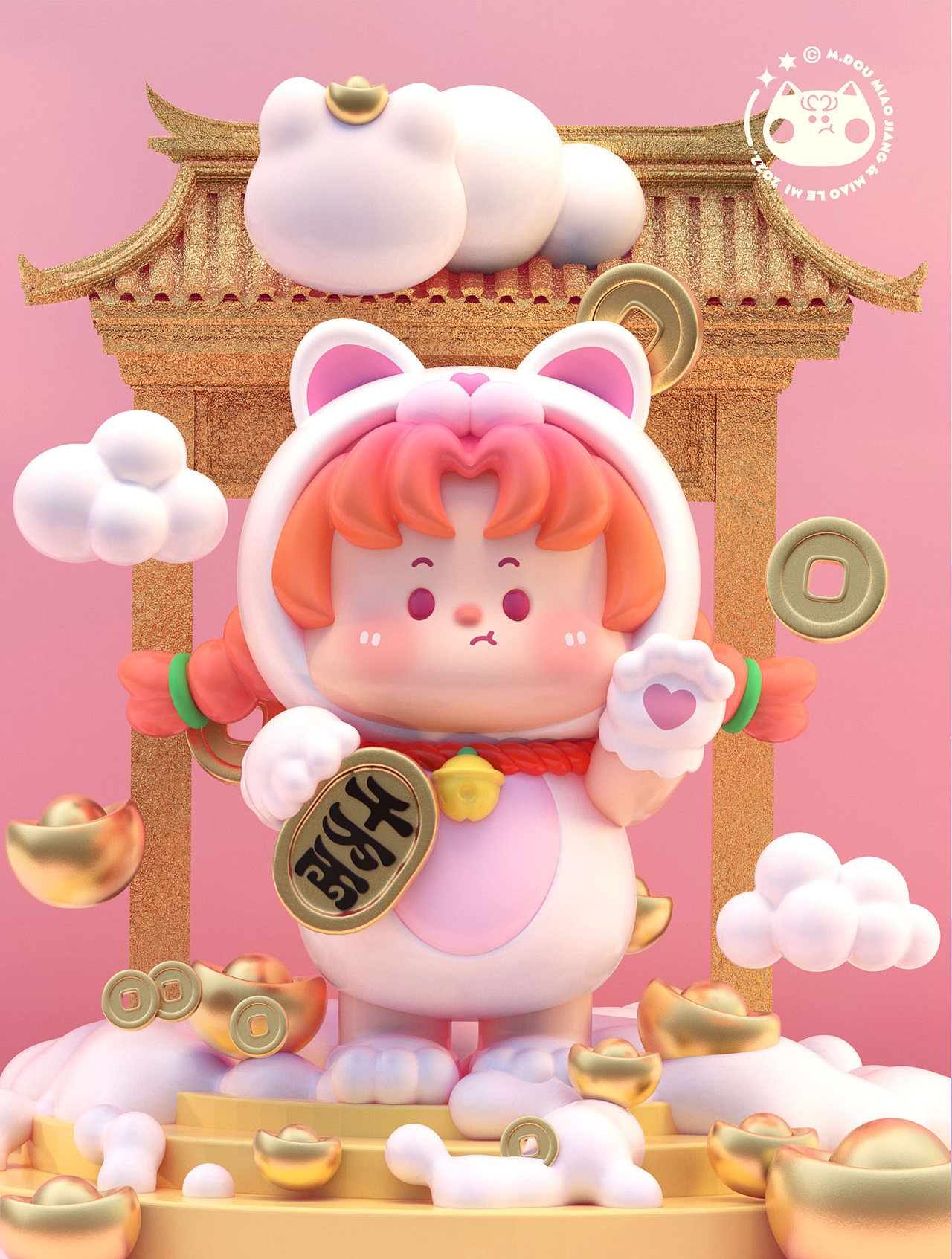 IP潮玩人物形象设计-肥肥的喵乐咪（图ZMjk4MTIyMjQ4） - IP形象 - 站酷设计师M豆淼酱原创素材 - 站酷ZCOOL