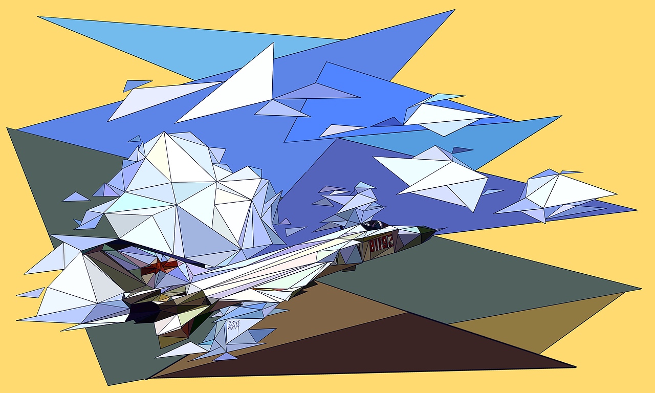 自研画风-三角形绘画的无限可能性