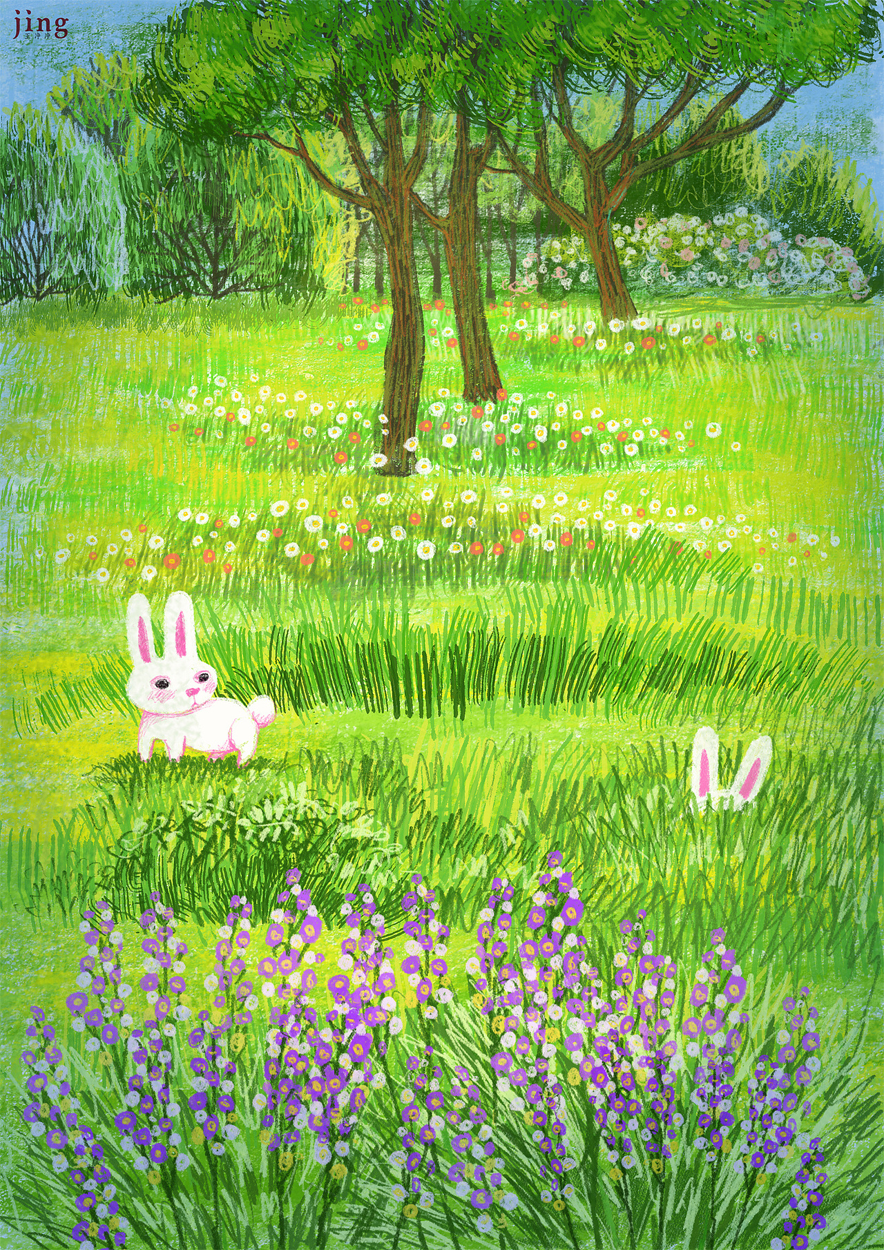 兔年插画 28幅可爱小兔子插画_画儿晴天-站酷zcool