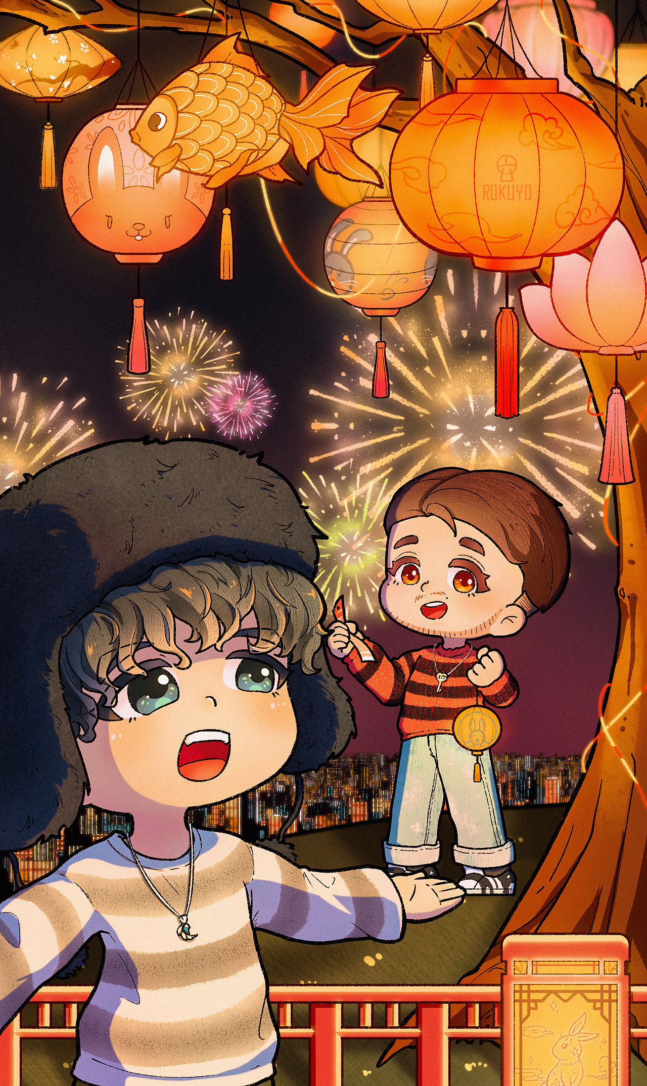 元宵节-少爷和我（图ZMzI5MDk2Nzcy） - 创作习作 - 站酷设计师六钥rokuyo原创素材 - 站酷ZCOOL