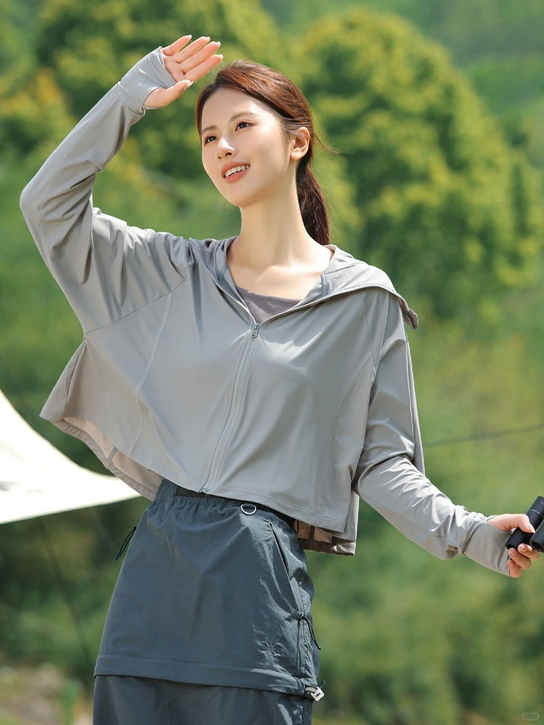 户外防晒产品 户外人像