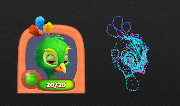 spine游戏UI动画「伪3D」