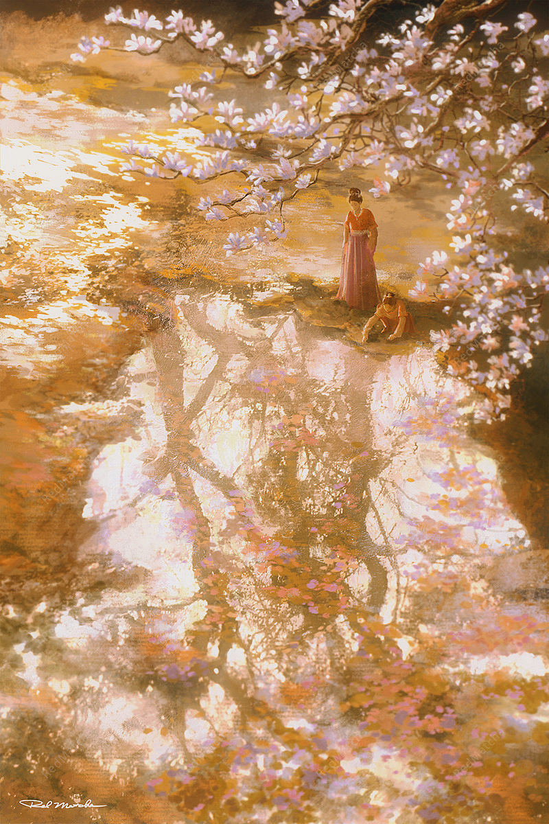 花与风的季节（图ZMzY5MDM4NDYw） - 艺术插画 - 站酷设计师RedMatcha_原创素材 - 站酷ZCOOL