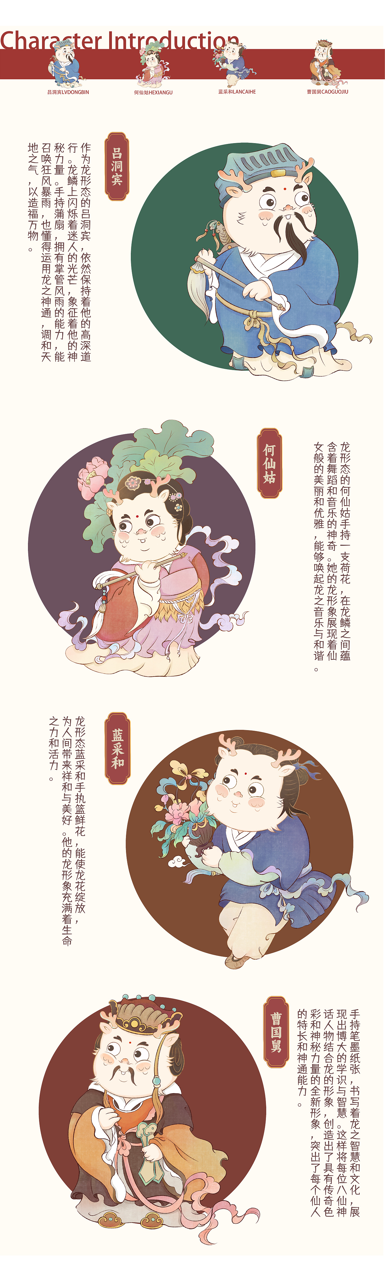 2024原创龙年IP|【牙牙龙】——八仙送福系列