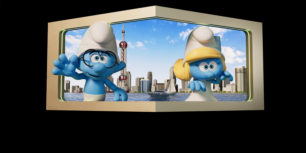 蓝精灵 X 莱绅通灵裸眼3D大屏动画-IP演绎（图ZMzMwNjkwNjg0） - 动画/影视 - 站酷设计师秋hh原创素材 - 站酷ZCOOL