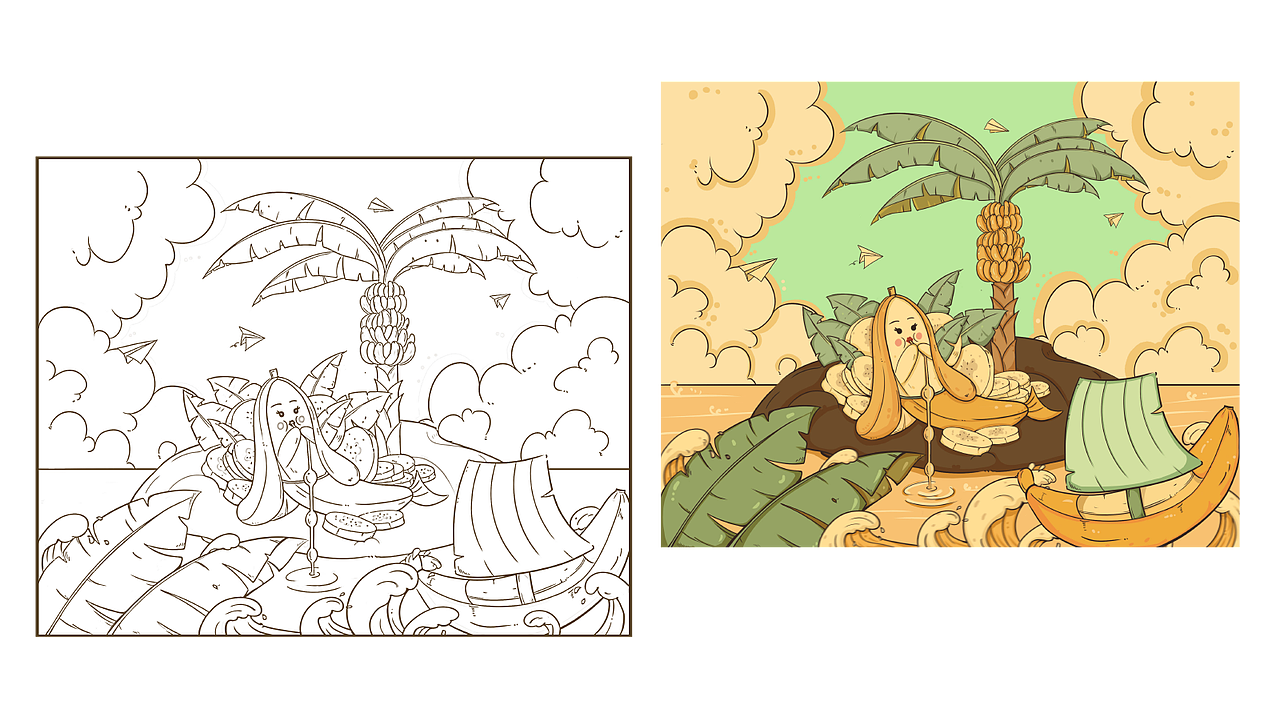 开心水果（图ZMzEzODUwOTMy） - 商业插画 - 站酷设计师银桑的草莓味酸奶原创素材 - 站酷ZCOOL