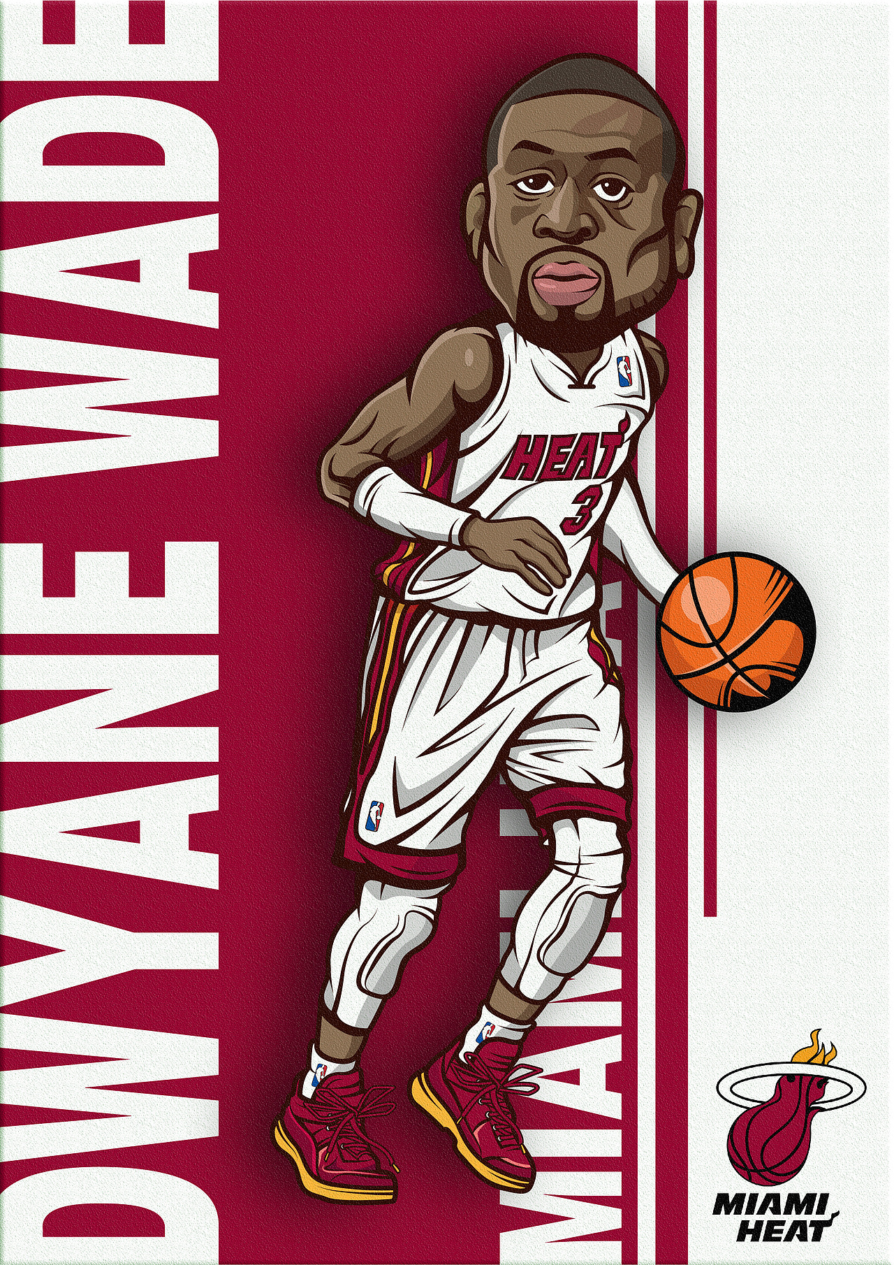 nba球星插画海报设计