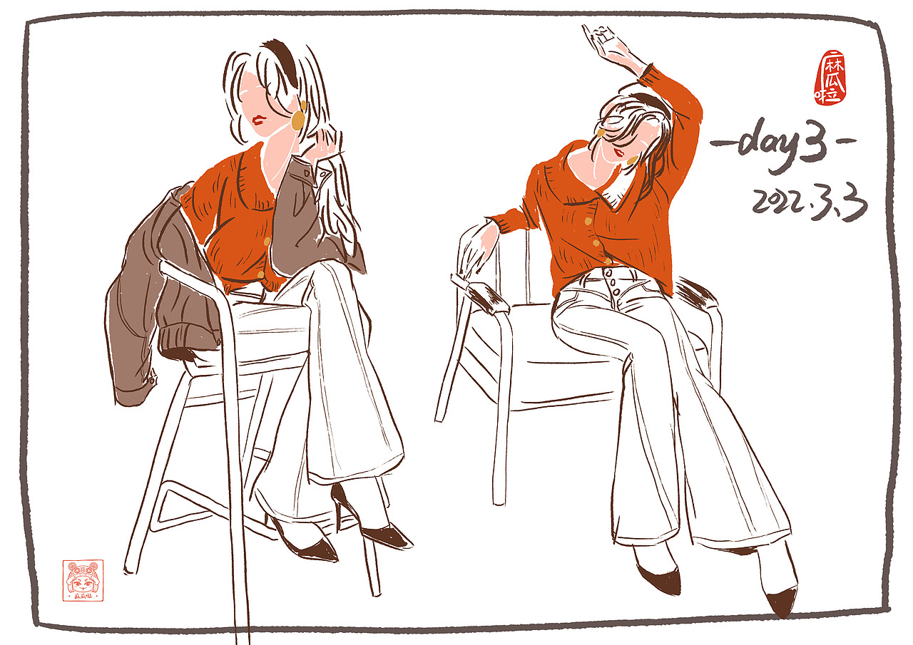 【麻瓜啦MGL】2022年3月1日-4月29日速写60天打卡合集（图ZMzA1NTQ5MDEy） - 创作习作 - 站酷设计师麻瓜啦MGL原创素材 - 站酷ZCOOL