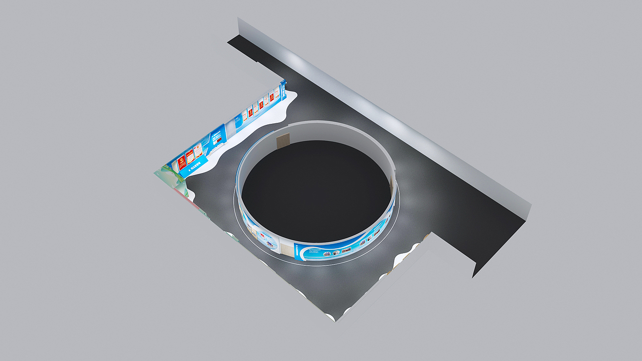 青少年法治长廊设计3D效果图