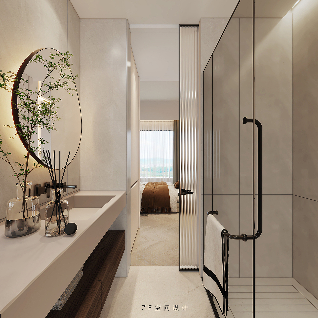 衢州联排别墅 极简黑白灰空间（图ZMzA4NzEyNDI0） - 家装设计 - 站酷设计师ZF空间设计原创素材 - 站酷ZCOOL