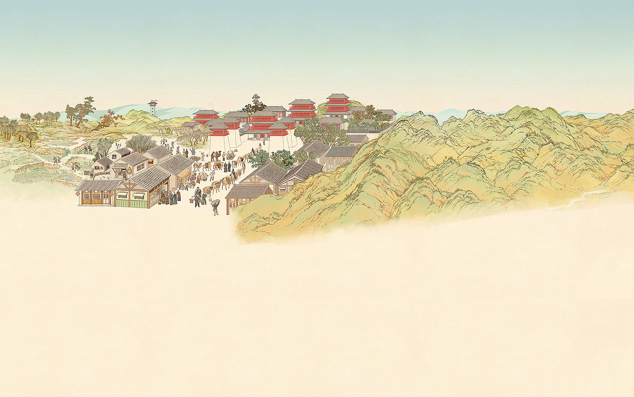 洛阳客家之源纪念馆/金谷园层板画