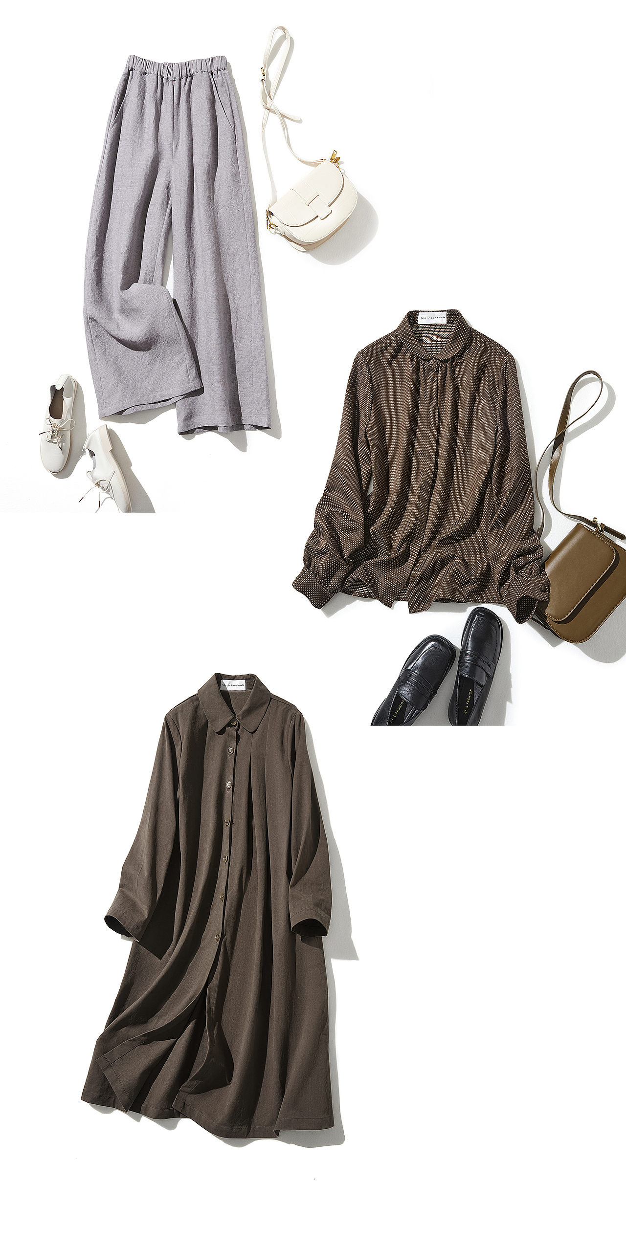 风衣日系杂志风平铺拍摄|服装拍摄|女装平铺