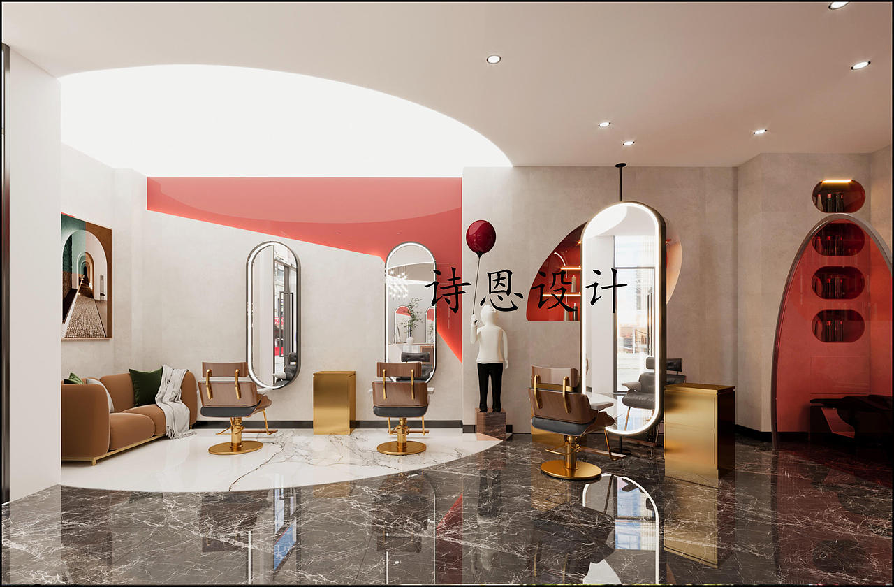 理发店装修设计,塑造一个有特色和吸引力的理发空间!