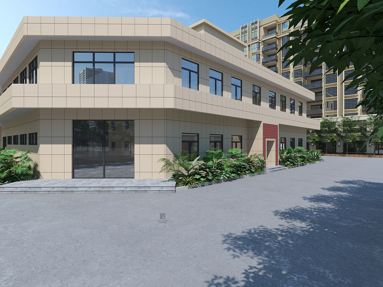 外观建筑,两个方案