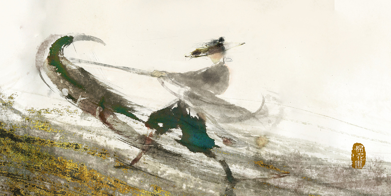 《云襄传》片头水墨画（图ZMzQwNDMyMTMy） - 艺术插画 - 站酷设计师棉花圃原创素材 - 站酷ZCOOL