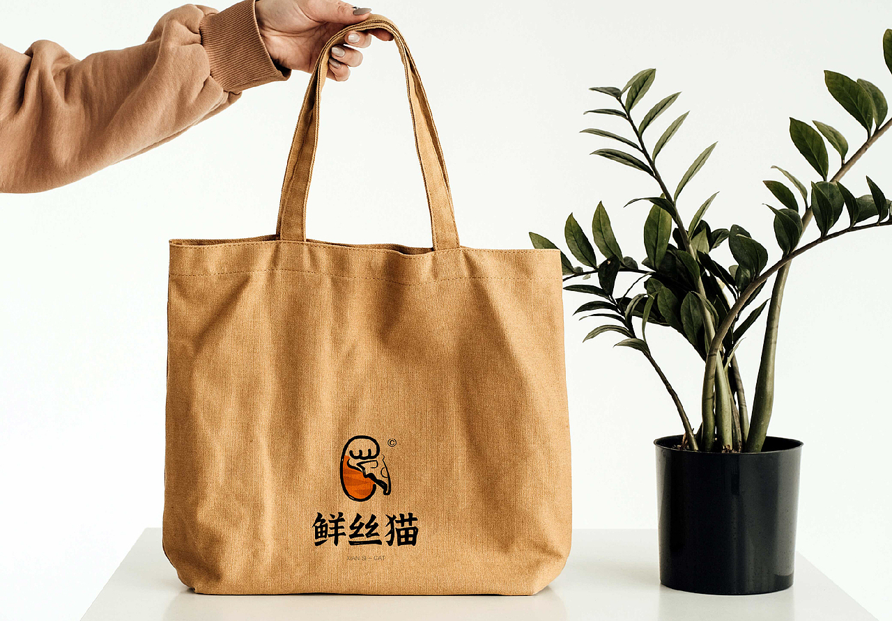 鲜丝猫 x 望潮君 - 餐饮披萨LOGO图形设计提案