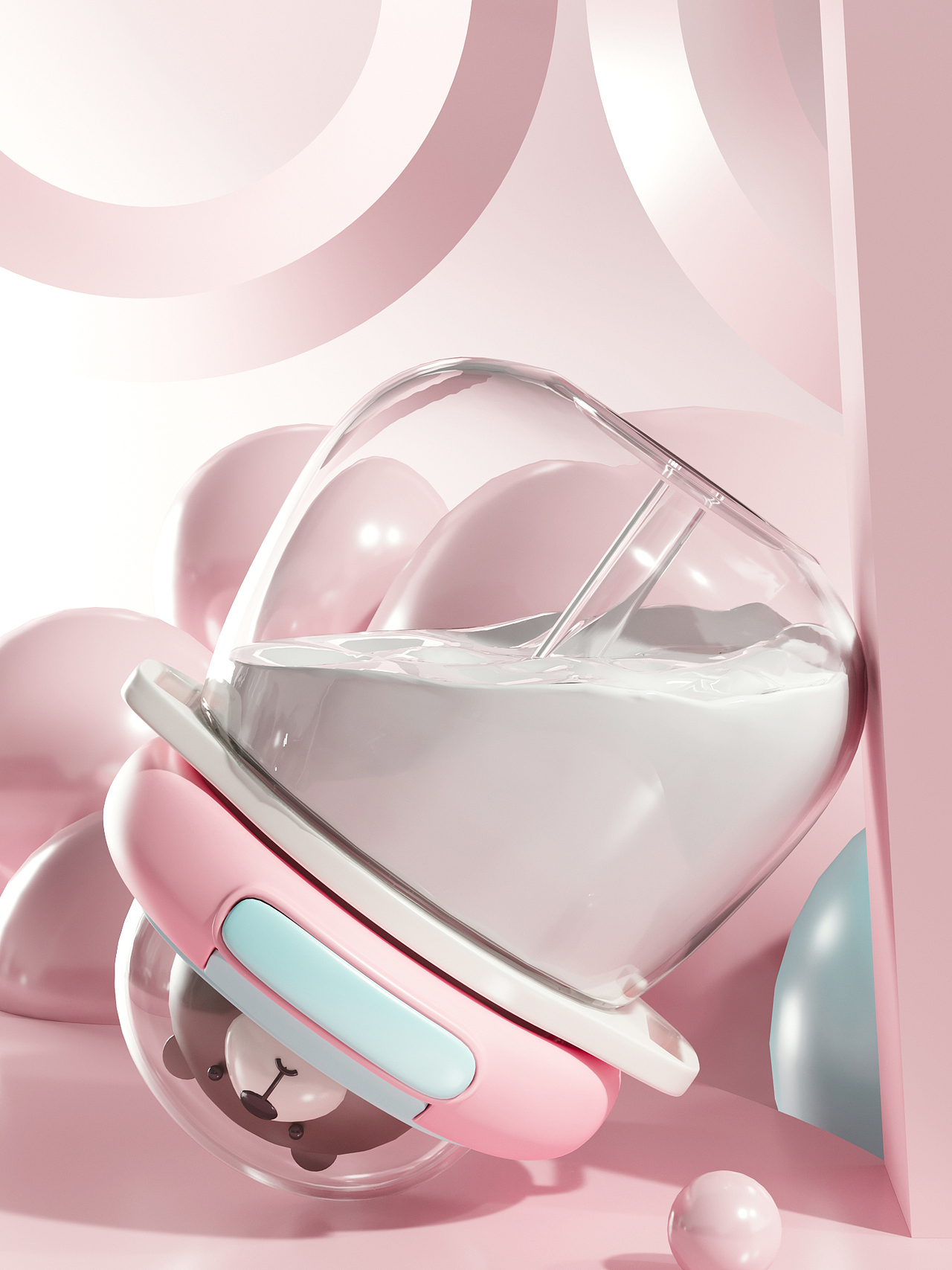 小熊水杯（图ZMjk3MDAwNDk2） - 生活用品 - 站酷设计师樱桃老丸子丶0rz原创素材 - 站酷ZCOOL