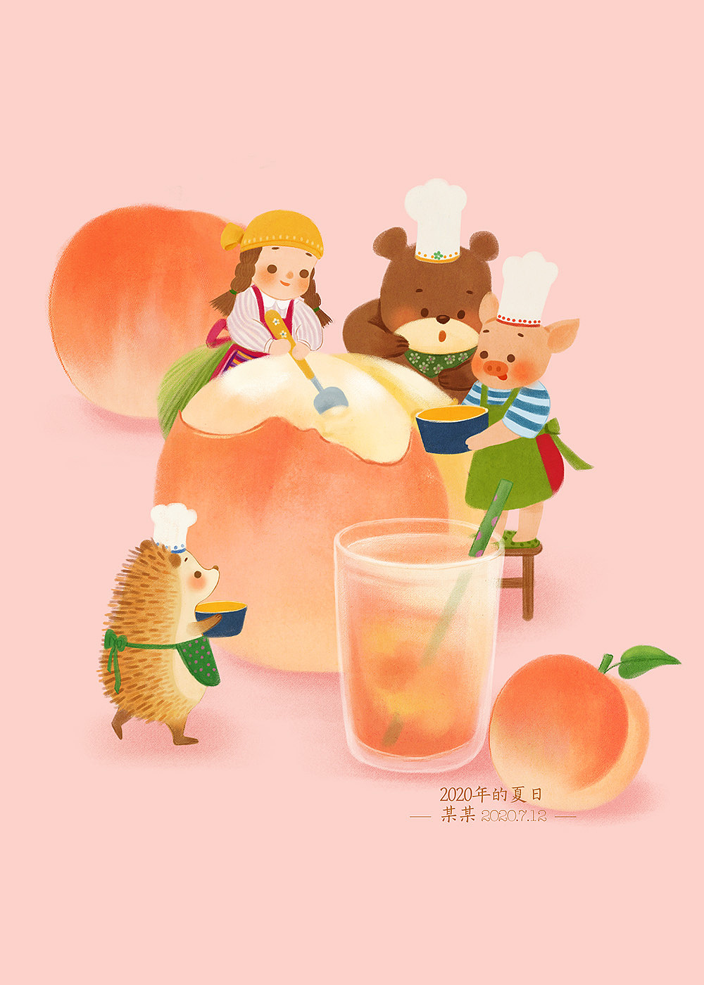 兔小姐的夏日冰饮（图ZMzA0NDI3NTY4） - 儿童插画 - 站酷设计师桑甜_原创素材 - 站酷ZCOOL