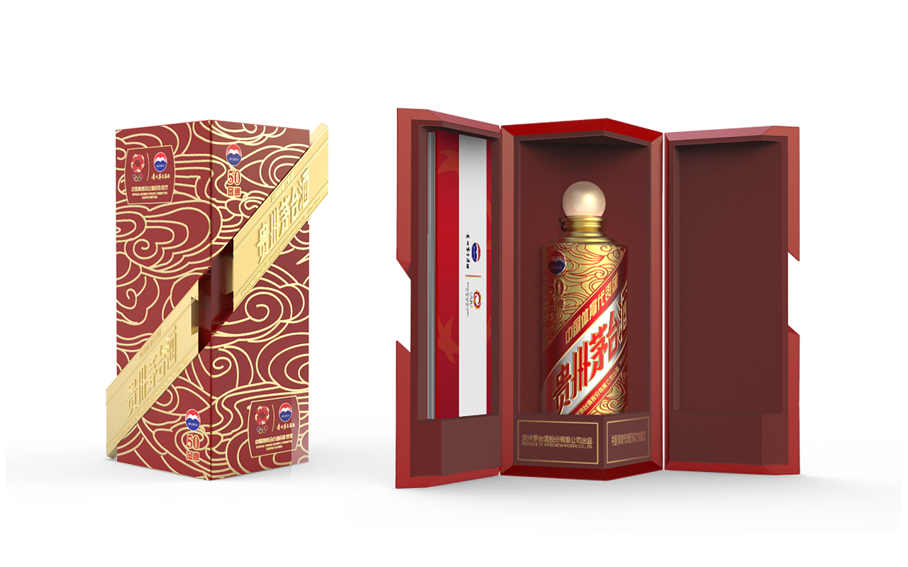 茅台奥运庆功酒瓶型包装设计