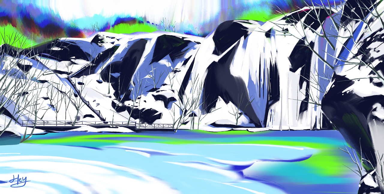 长白雪⛰️（图ZMzM0OTE3NDgw） - 商业插画 - 站酷设计师猫不喜原创素材 - 站酷ZCOOL