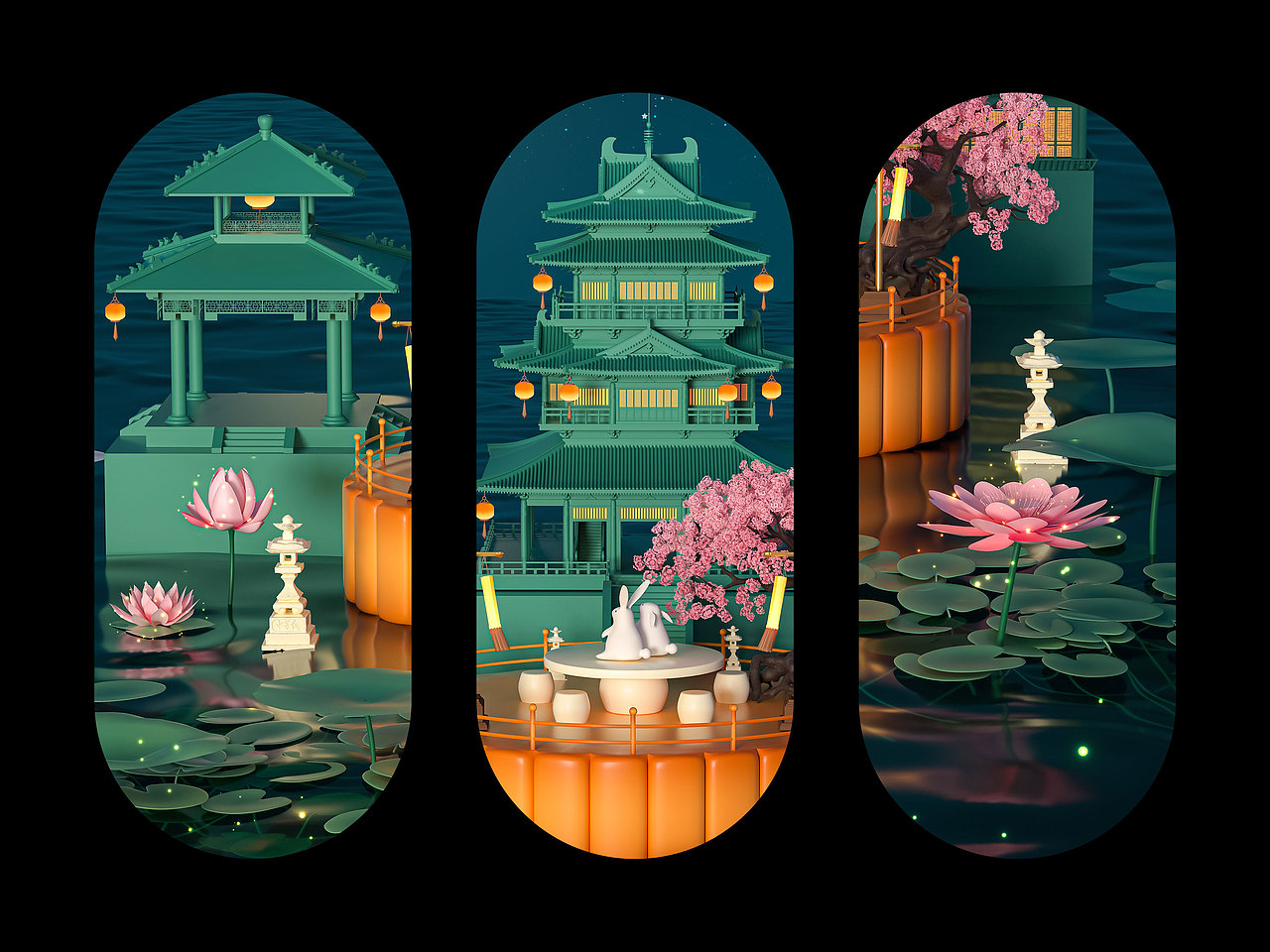 中秋（图ZMzE1MDQ5NDky） - 其他三维 - 站酷设计师伊人JUDY原创素材 - 站酷ZCOOL