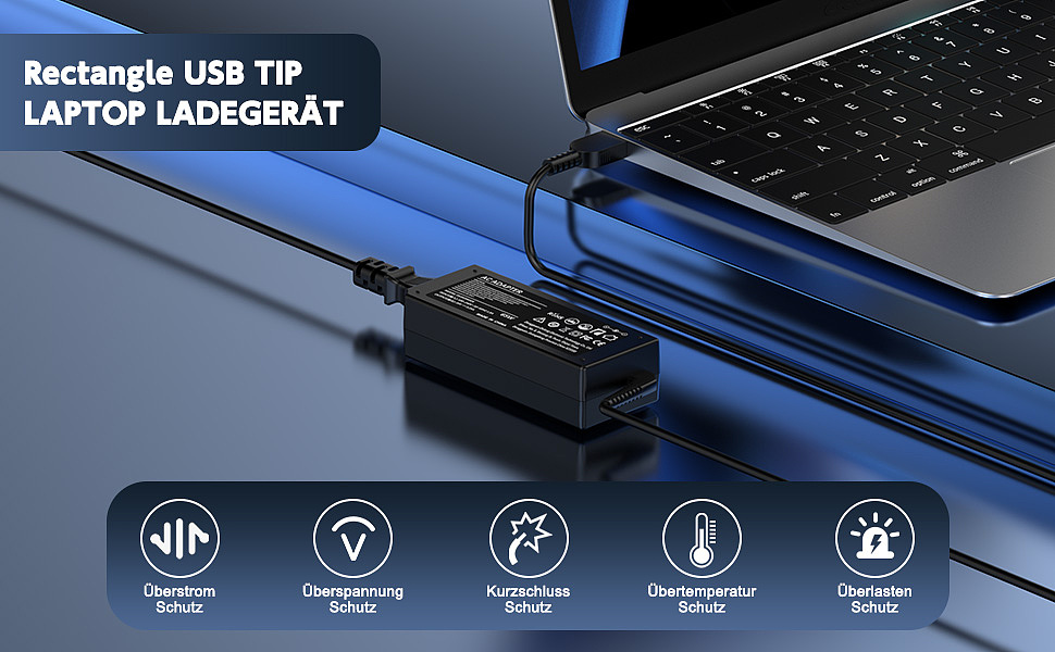深蓝色加渐变3C笔记本充电器亚马逊套图/A+