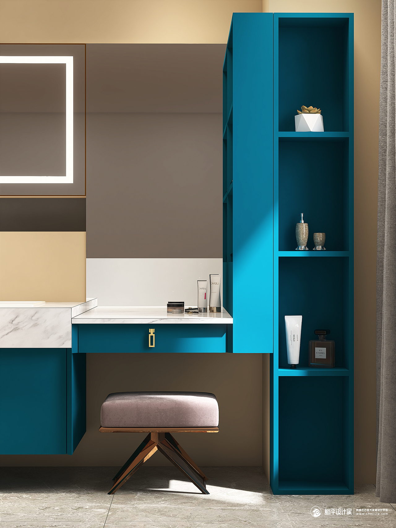 全卫-湖蓝-浴室柜