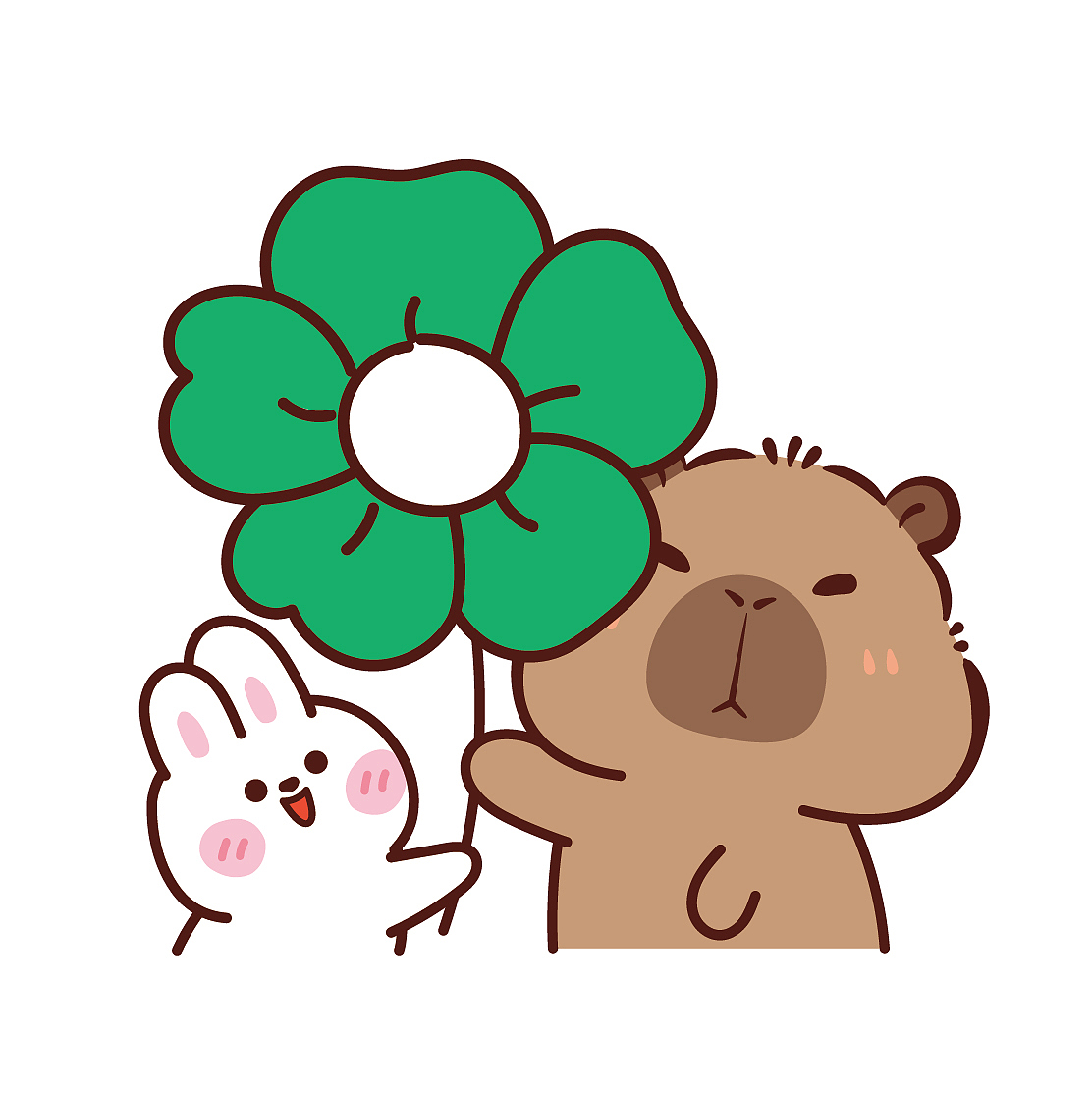 卡皮巴拉插画图片节日快乐母亲节快乐送你一朵小红花（图ZMzY5MTU5MzAw） - 商业插画 - 站酷设计师阿茹生肖IP原创素材 - 站酷ZCOOL