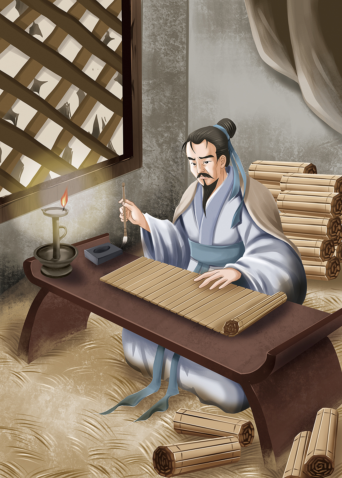 原创插画《史记故事》