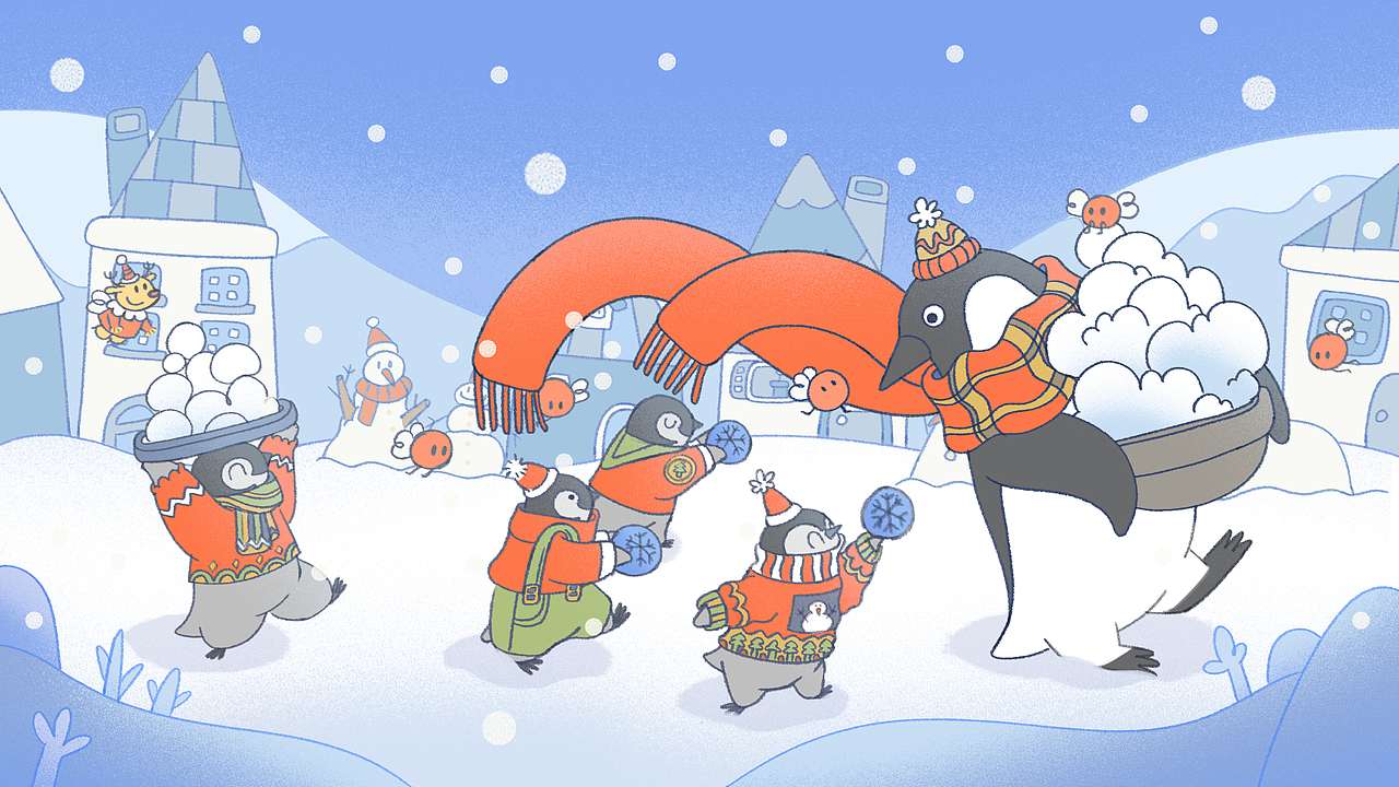 【插画】上海久光中心圣诞美陈前期插画设计