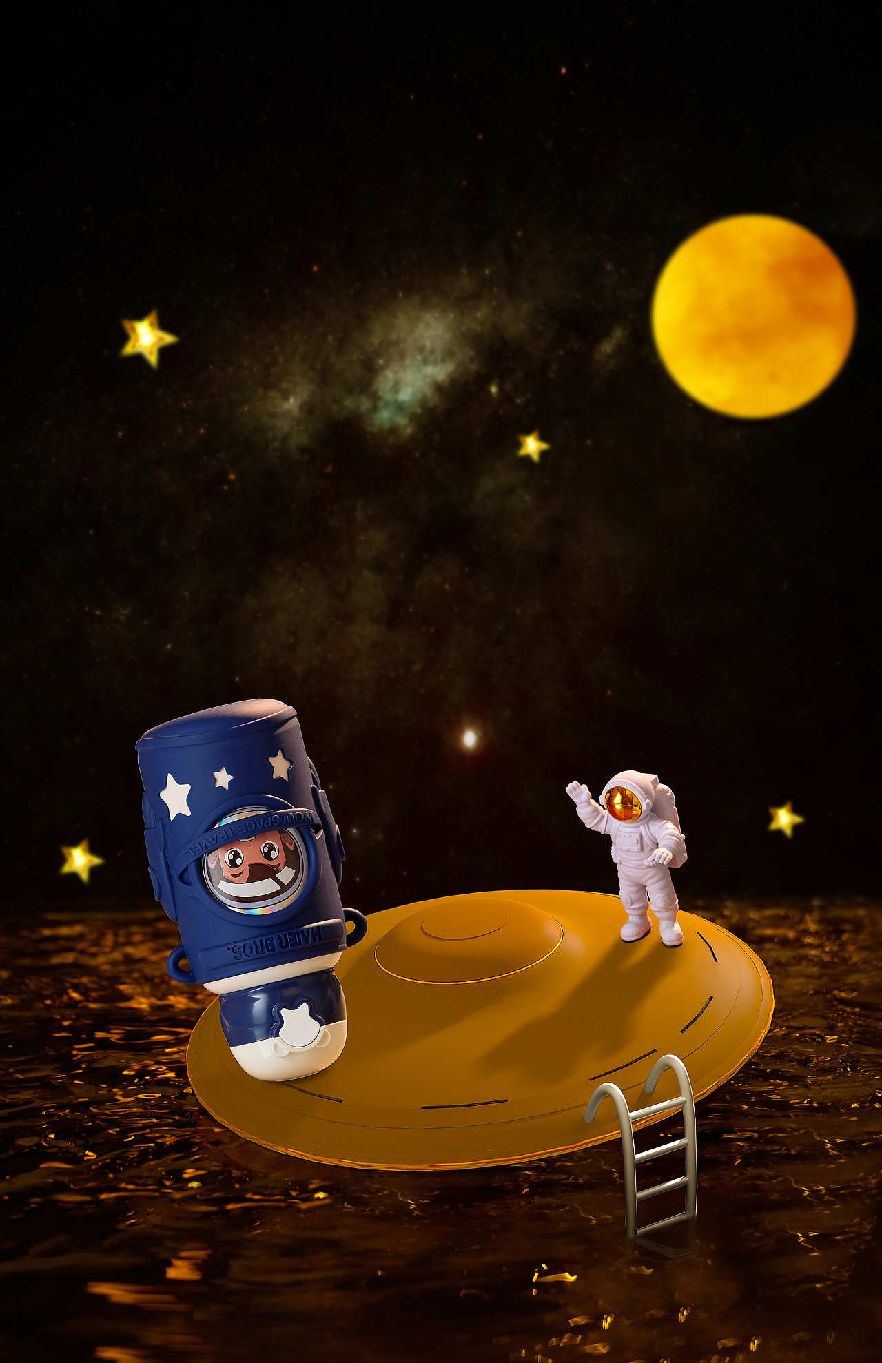 海尔兄弟儿童太空保温杯×颛孙奥