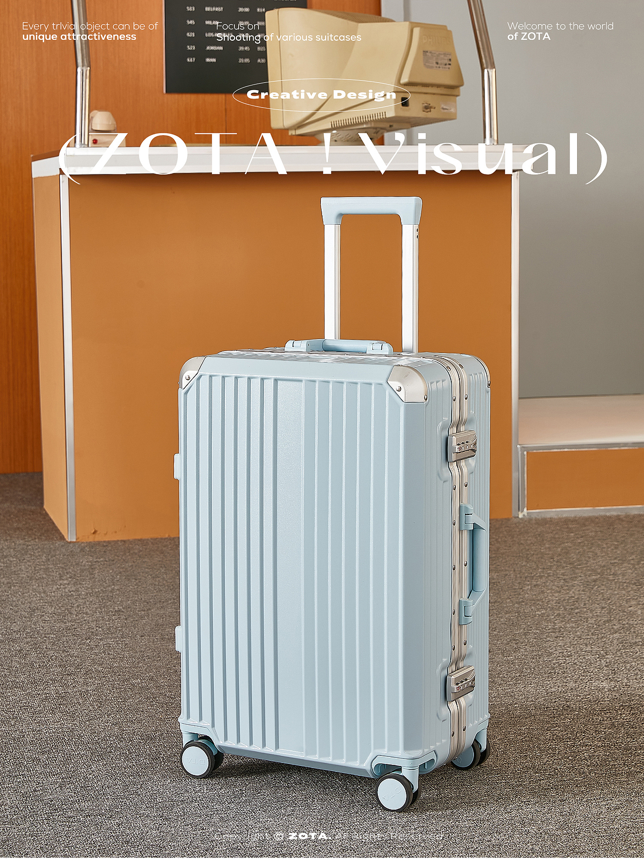 『场景』机场行李传送带-行李箱静物拍摄