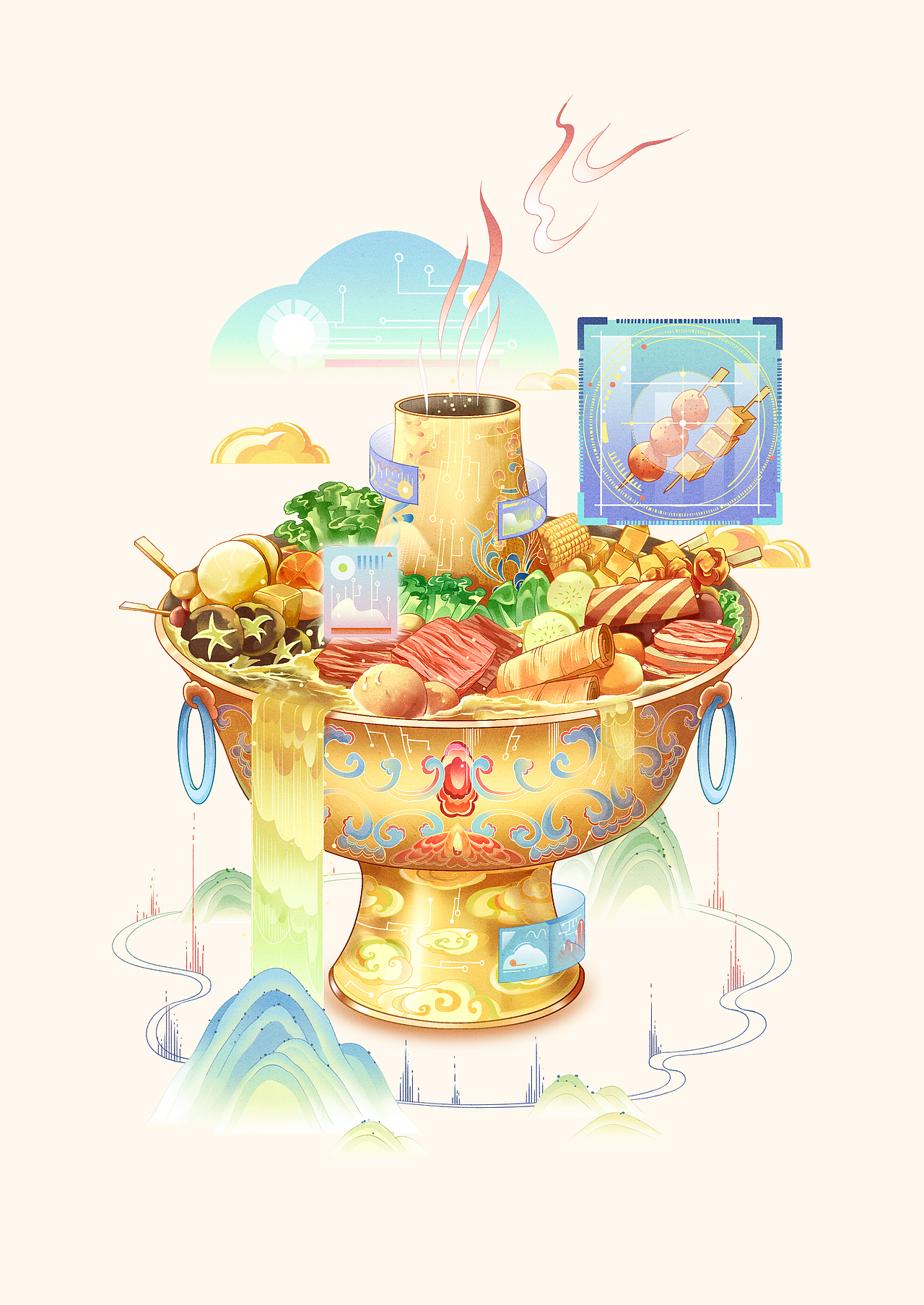 【华为云 X 日历】（图ZMzY3NjM1OTEy） - 商业插画 - 站酷设计师阿张吖原创素材 - 站酷ZCOOL