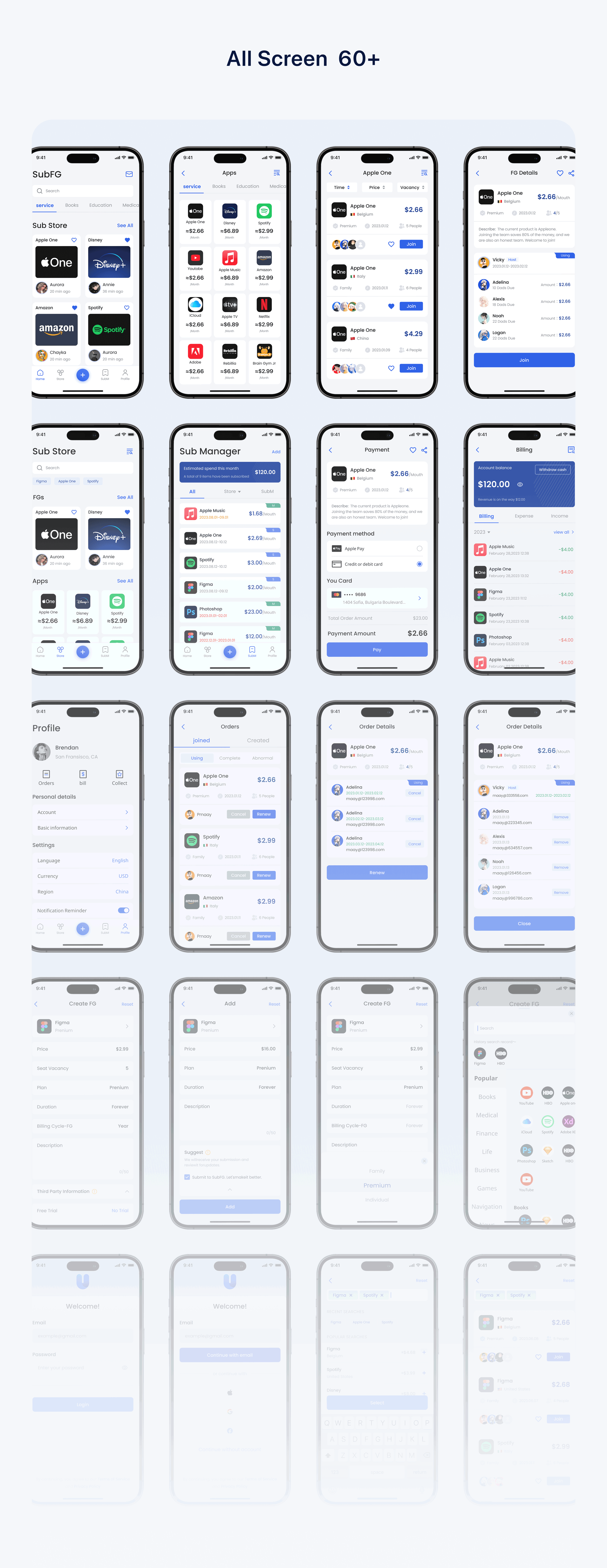 订阅分享/管理-App（图ZMzU0OTk2OTE2） - APP界面 - 站酷设计师koi魏小魏原创素材 - 站酷ZCOOL