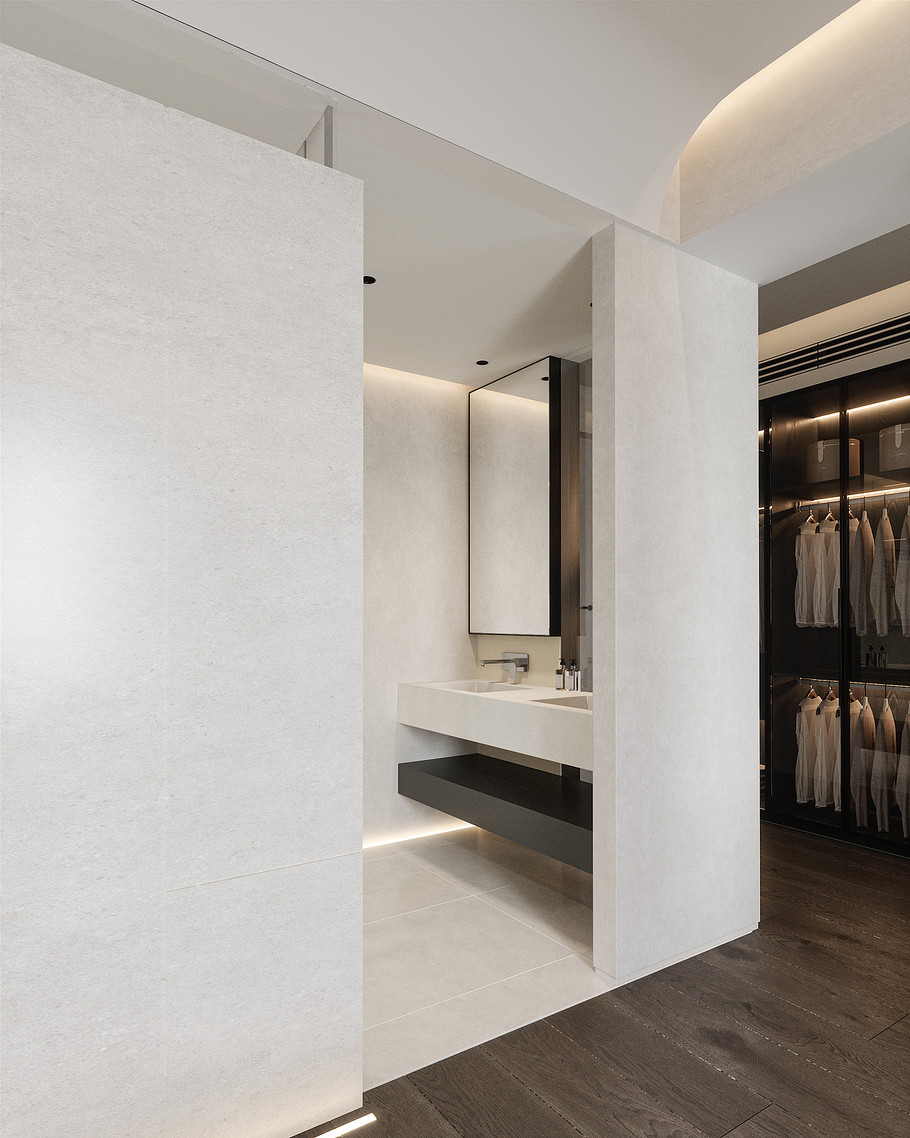 御海天禧现代家装初稿效果图表现