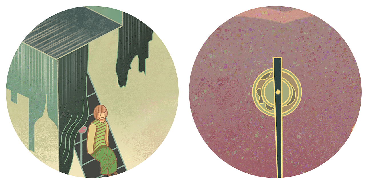 为父亲节创作的原创插画