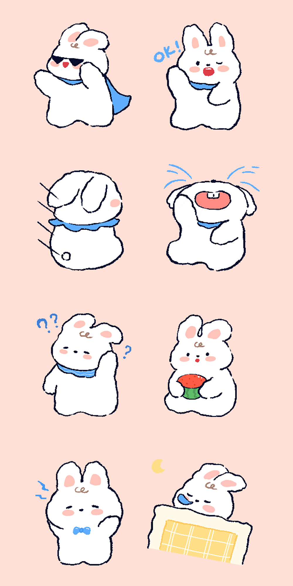 全都是兔子（图ZMzM0NDEwNzk2） - 艺术插画 - 站酷设计师鹿青一原创素材 - 站酷ZCOOL