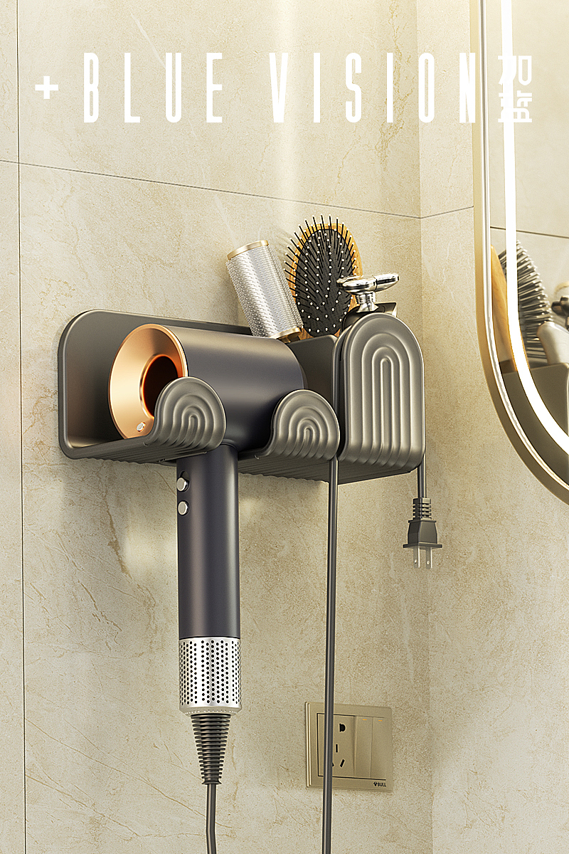 生活好物「吹风机收纳架|渲染|详情」 ✖ 加蓝文化传