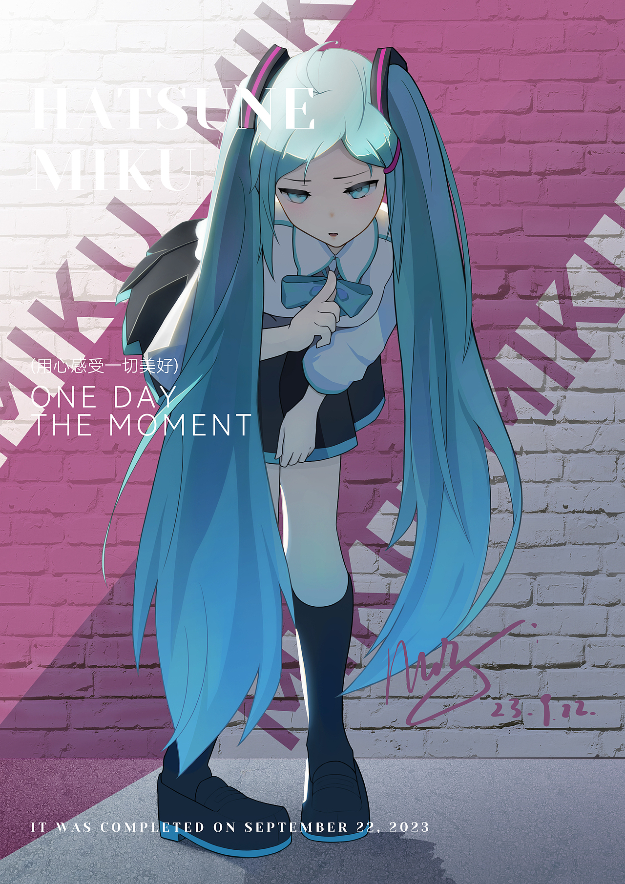 【同人】Miku（图ZMzUxNDMzMjQ4） - 商业插画 - 站酷设计师有着春天的咸鱼原创素材 - 站酷ZCOOL
