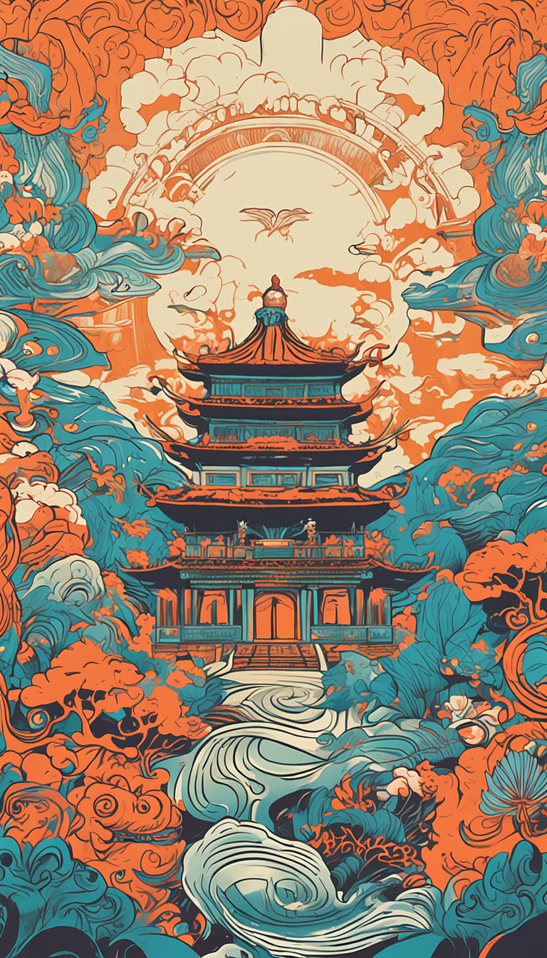 midjourney文生图系列插画海报