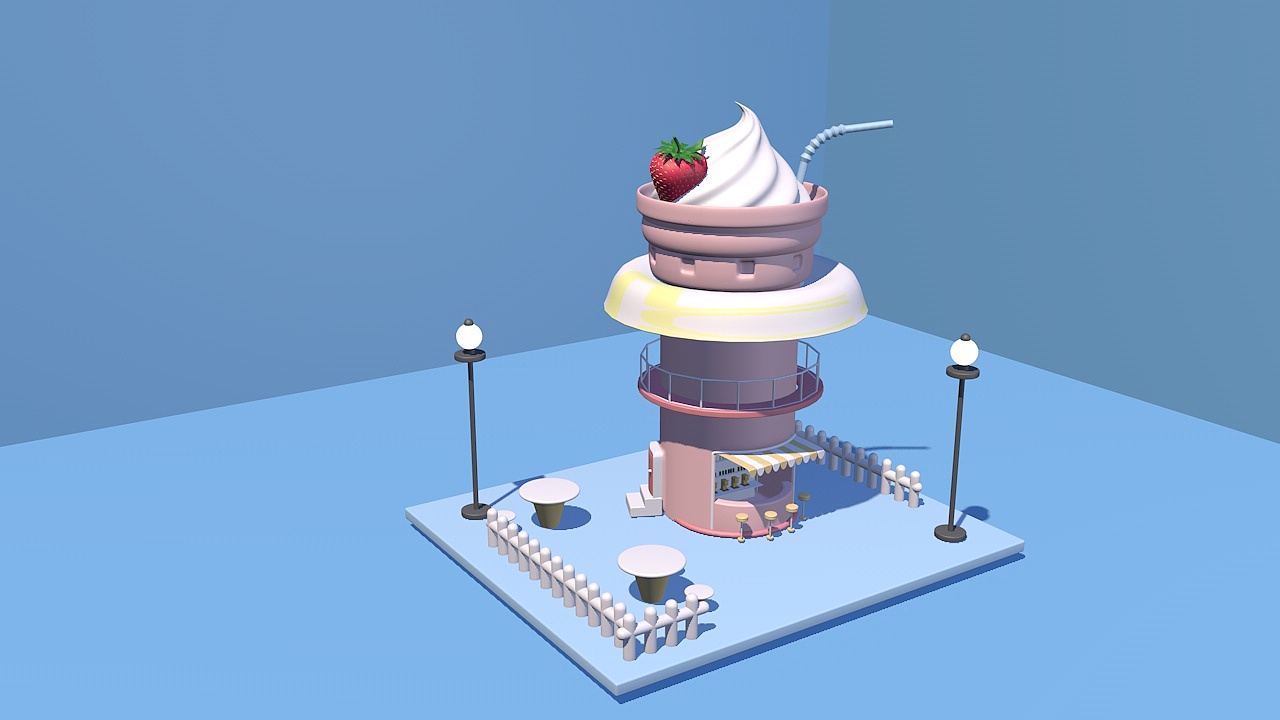 城市场景海报临摹