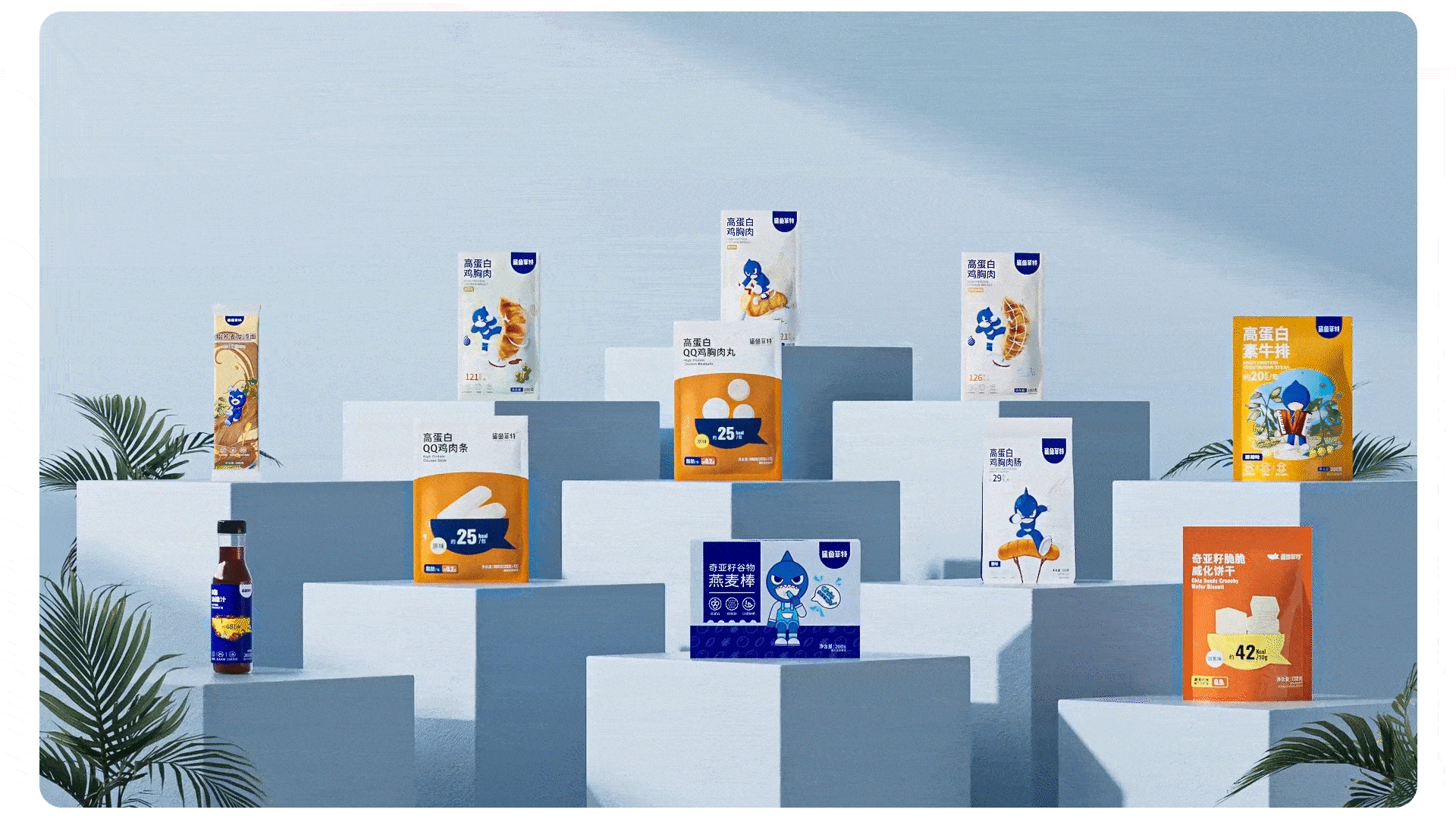 鲨鱼菲特差异化品牌体系打造 包装丨IP丨建模丨详情