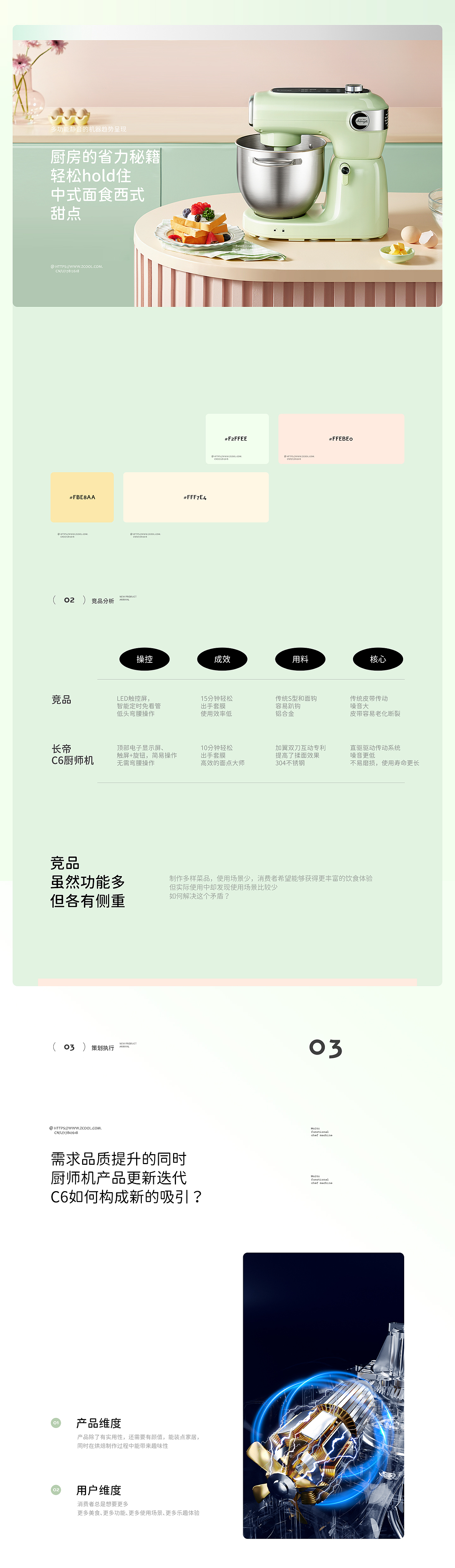 电商详情页 | 厨师机系列产品全案分享（图ZMzQ0MTA2OTcy） - 电商 - 站酷设计师翻滚吧_ALEX原创素材 - 站酷ZCOOL