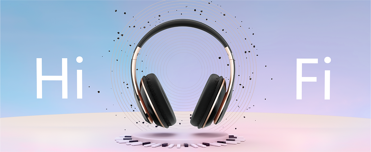 头戴耳机创意图片视频