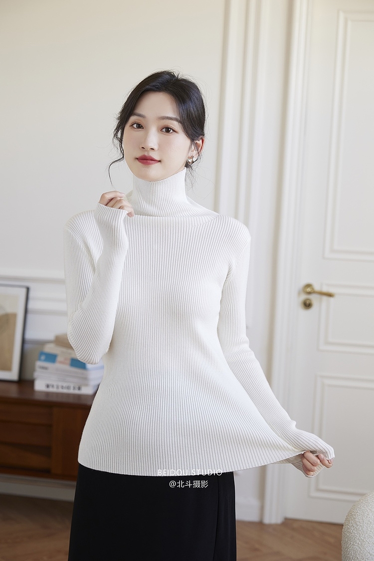 模特小咪拍摄 毛衣拍照 秋冬款拍摄