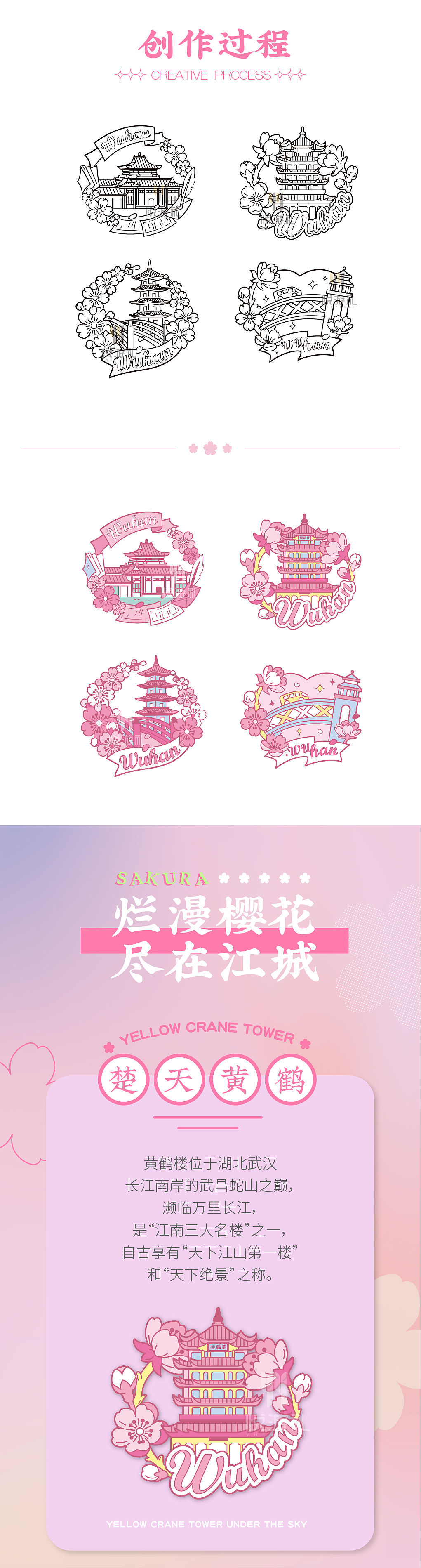 这!就是武汉 樱花季冰箱贴文创产品设计 景区/城市文创（图ZMjk3NDM0Mjg4） - 包装 - 站酷设计师悦游礼原创素材 - 站酷ZCOOL